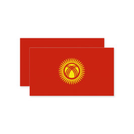 Flagge Kirgisistans Visitenkarte