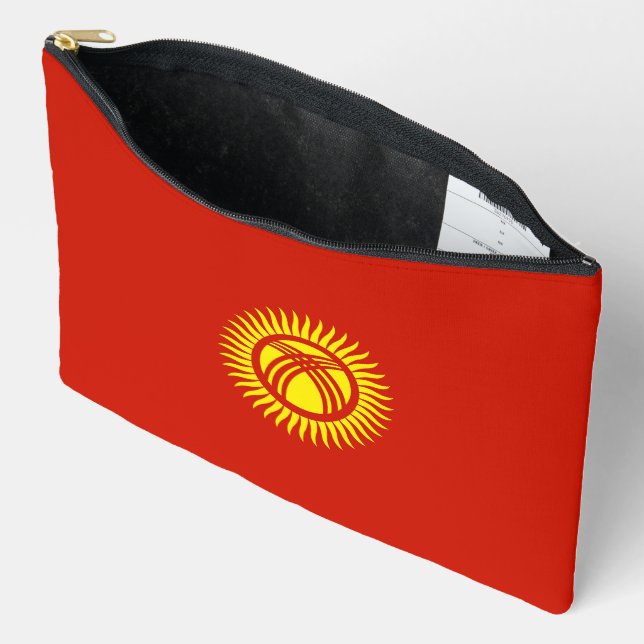 Flagge Kirgisistans Zubehörtasche (Offen)