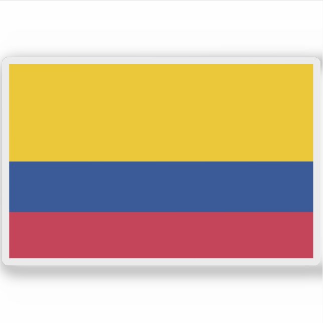 Flagge Kolumbiens Aufkleber (Vorderseite)