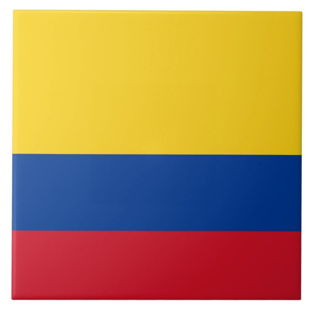 Flagge Kolumbiens - Bandera De Colombia Fliese (Vorderseite)