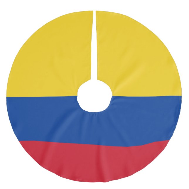 Flagge Kolumbiens - Bandera De Colombia Polyester Weihnachtsbaumdecke (Vorderseite)