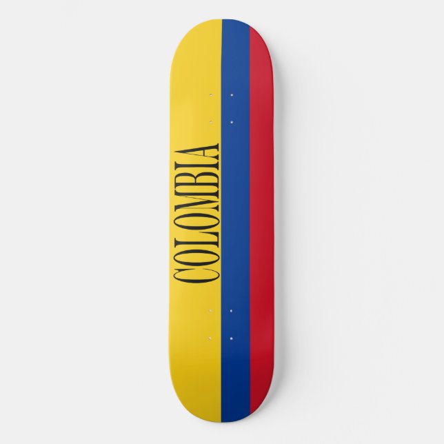 Flagge Kolumbiens - Bandera De Colombia Skateboard (Vorderseite)