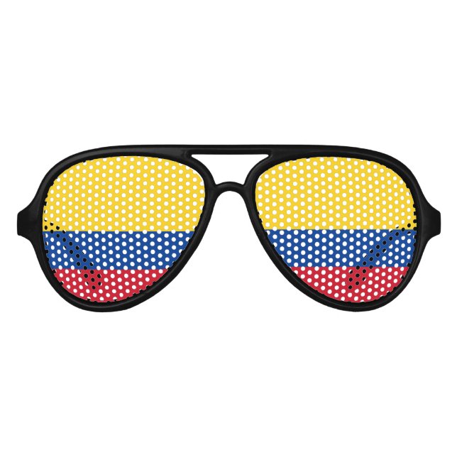 Flagge Kolumbiens - Bandera De Colombia Sonnenbrille (Vorderseite)