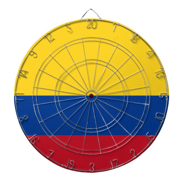Flagge Kolumbiens Dartscheibe (vorne)