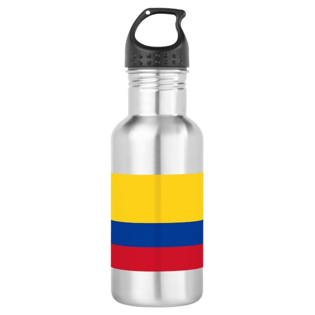 Flagge Kolumbiens Edelstahlflasche (Vorderseite)