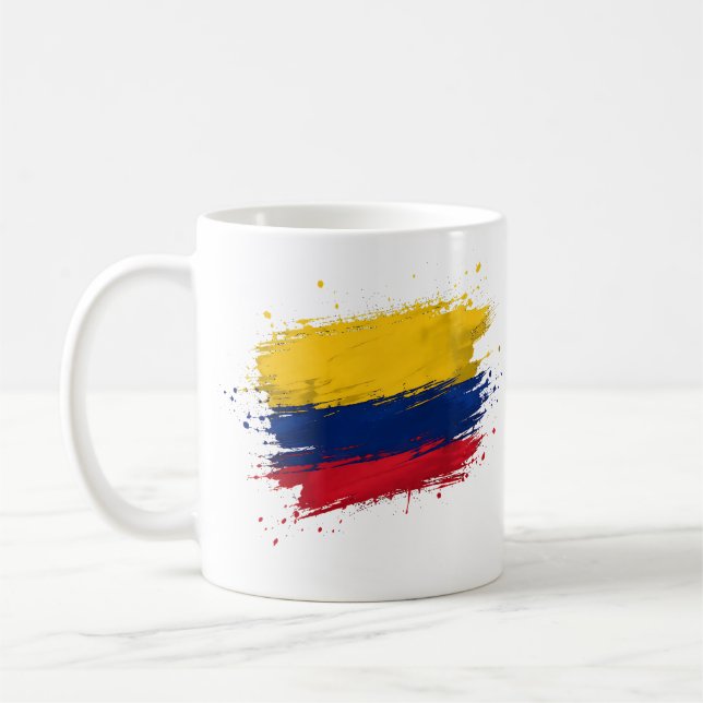 Flagge Kolumbiens Kaffeetasse (Links)
