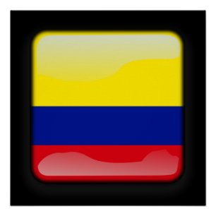 Flagge Kolumbiens Poster