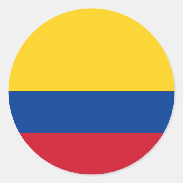 Flagge Kolumbiens Runder Aufkleber (Vorderseite)