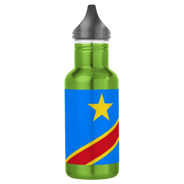 Flagge Kongo Kinshasa Edelstahlflasche (Links)