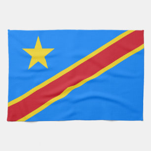 Flagge Kongo Kinshasa Geschirrtuch