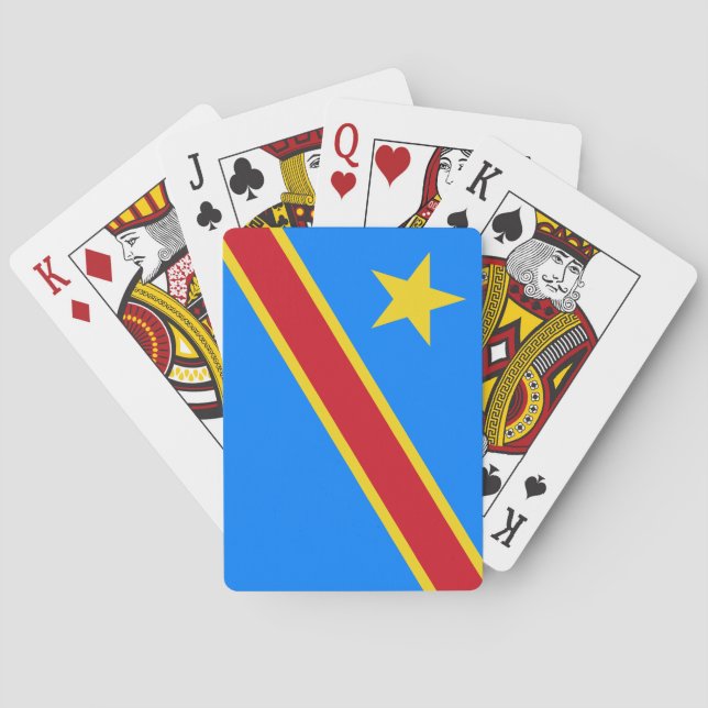 Flagge Kongo Kinshasa Spielkarten (Rückseite)