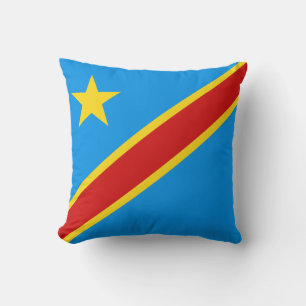 Flagge Kongo-Kinshasa x Flaggenkissen Kissen