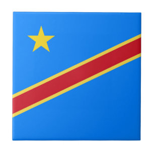 Flagge Kongos Fliese