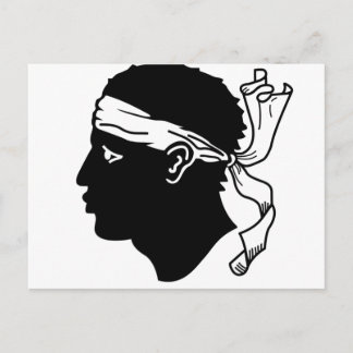 Flagge Korsikas Postkarte