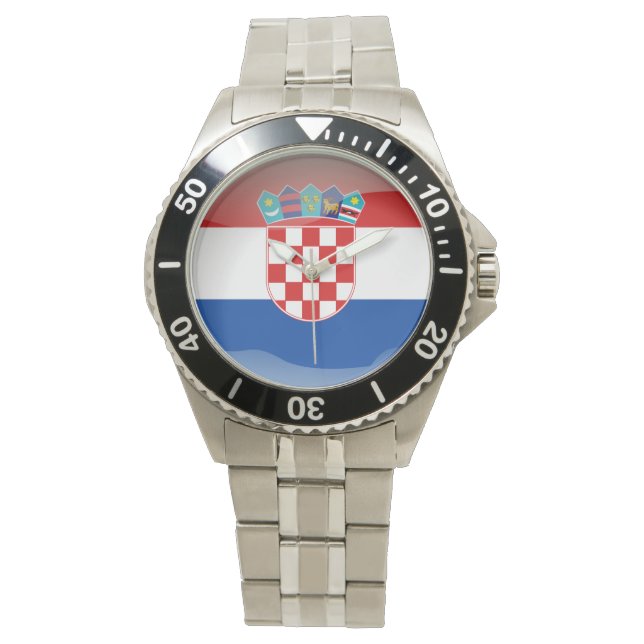Flagge Kroatiens Armbanduhr (Vorderseite)