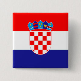 Flagge Kroatiens Button