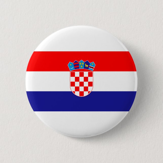 Flagge Kroatiens Button (Vorderseite)