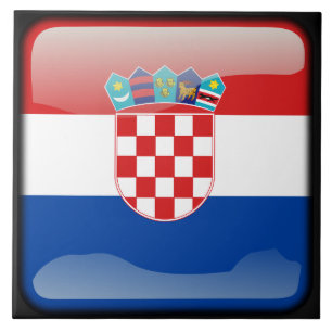 Flagge Kroatiens Fliese
