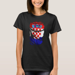 Flagge Kroatiens Fußballfans des Landes Europa T-Shirt