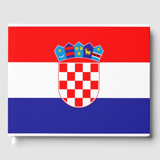 Flagge Kroatiens Gästebuch (Vorderseite)