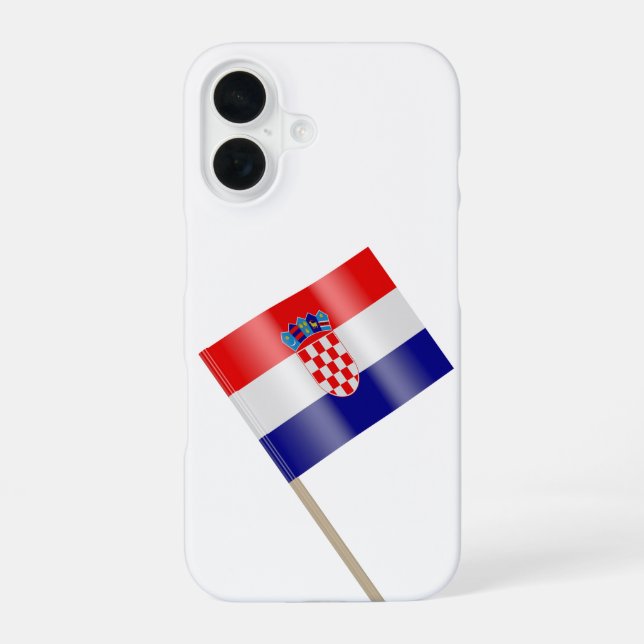 Flagge Kroatiens iPhone 16 Hülle (Rückseite)