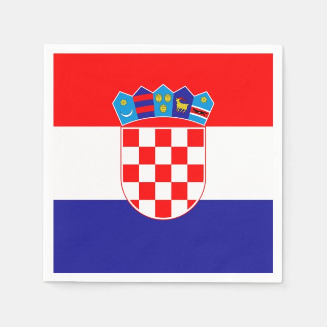 Flagge Kroatiens Papier Napkins Serviette (Vorderseite)