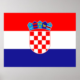 Flagge Kroatiens Poster