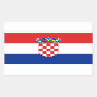 Flagge Kroatiens Rechteckiger Aufkleber