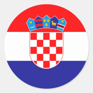 Flagge Kroatiens Runder Aufkleber