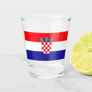 Flagge Kroatiens Schnapsglas