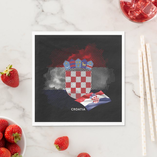 Flagge Kroatiens Serviette (Beispiel)