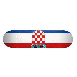 Flagge Kroatiens Skateboard