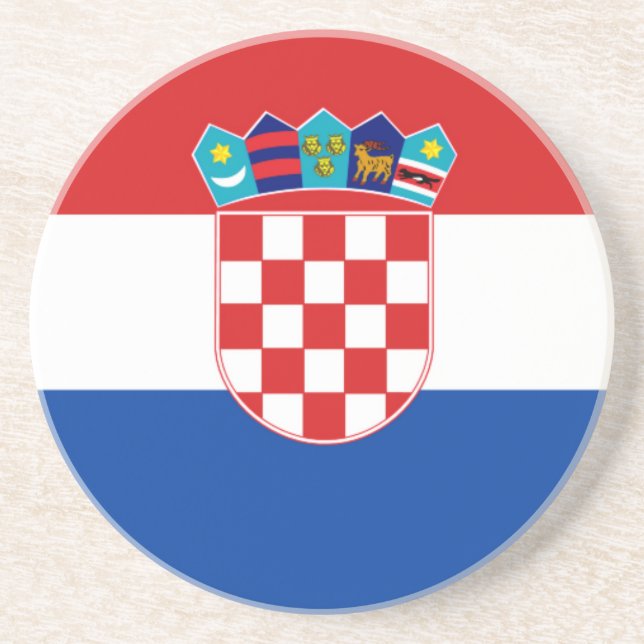 Flagge Kroatiens Untersetzer (Vorne)