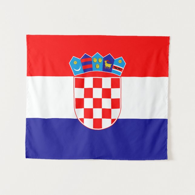 Flagge Kroatiens Wandteppich (Vorderseite (Horizontal))