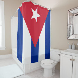 Flagge Kubas Duschvorhang