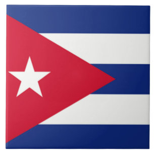Flagge Kubas  Fliese