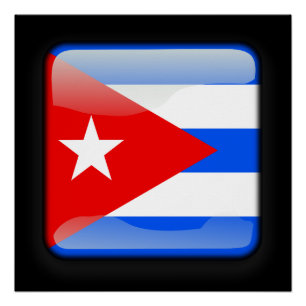Flagge Kubas Poster