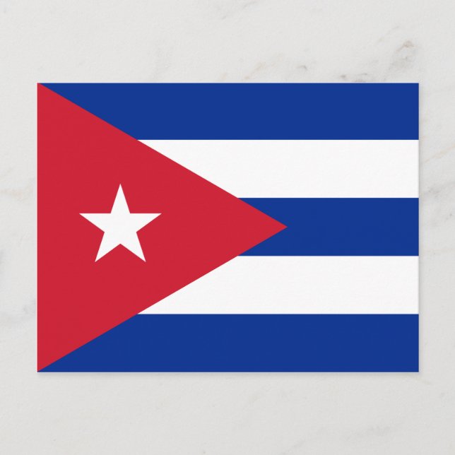 Flagge Kubas Postkarte (Vorderseite)