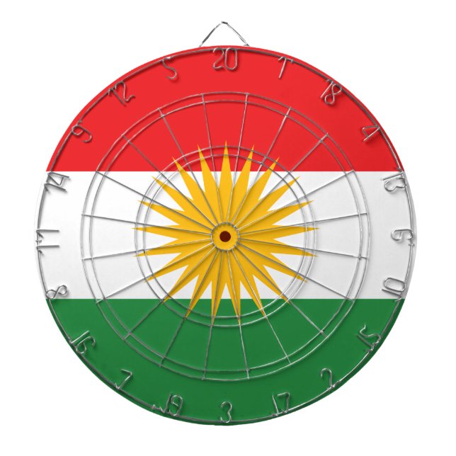 Flagge Kurdistans Dartscheibe (vorne)