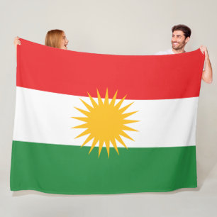 Flagge Kurdistans Fleecedecke