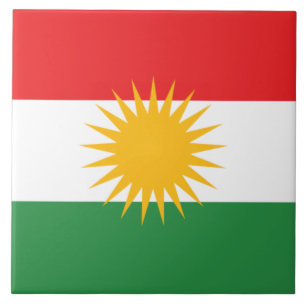 Flagge Kurdistans Fliese