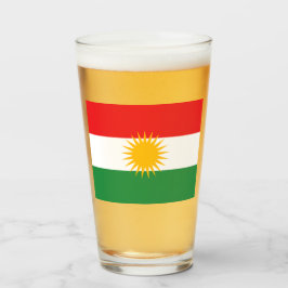 Flagge Kurdistans Glas