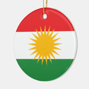 Flagge Kurdistans Keramik Ornament