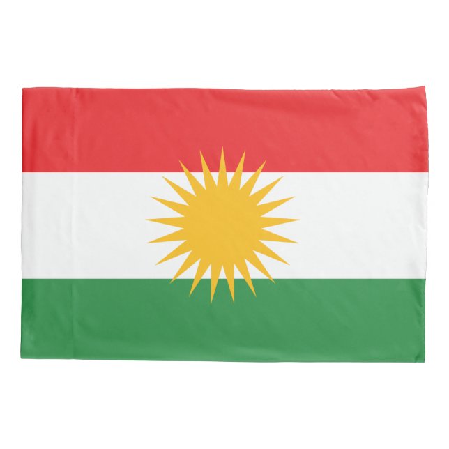 Flagge Kurdistans Kissenbezug (Rückseite)