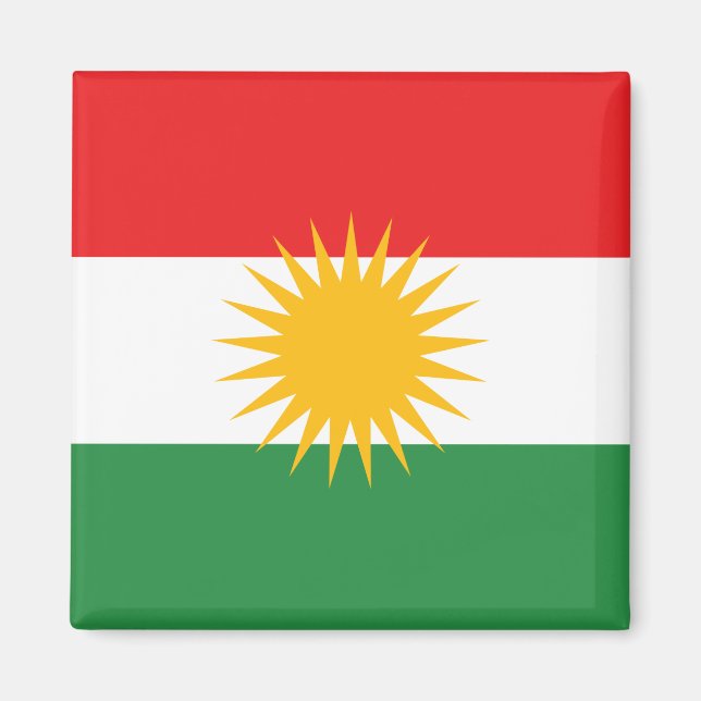 Flagge Kurdistans Magnet (Vorne)