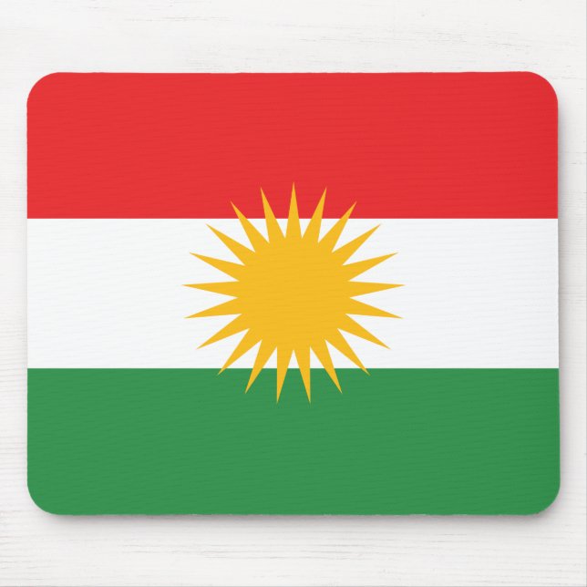 Flagge Kurdistans Mousepad (Vorne)