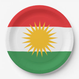 Flagge Kurdistans Pappteller