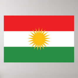 Flagge Kurdistans Poster