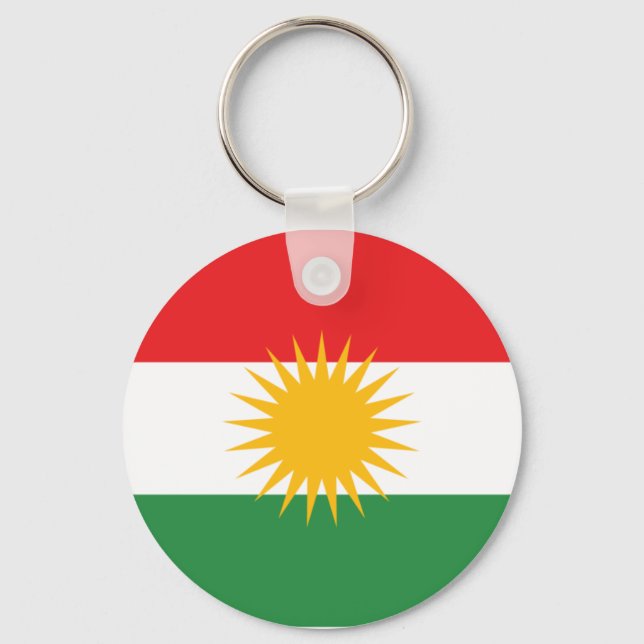 Flagge Kurdistans Schlüsselanhänger (Vorderseite)