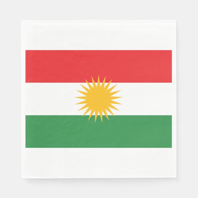 Flagge Kurdistans Serviette (Vorderseite)